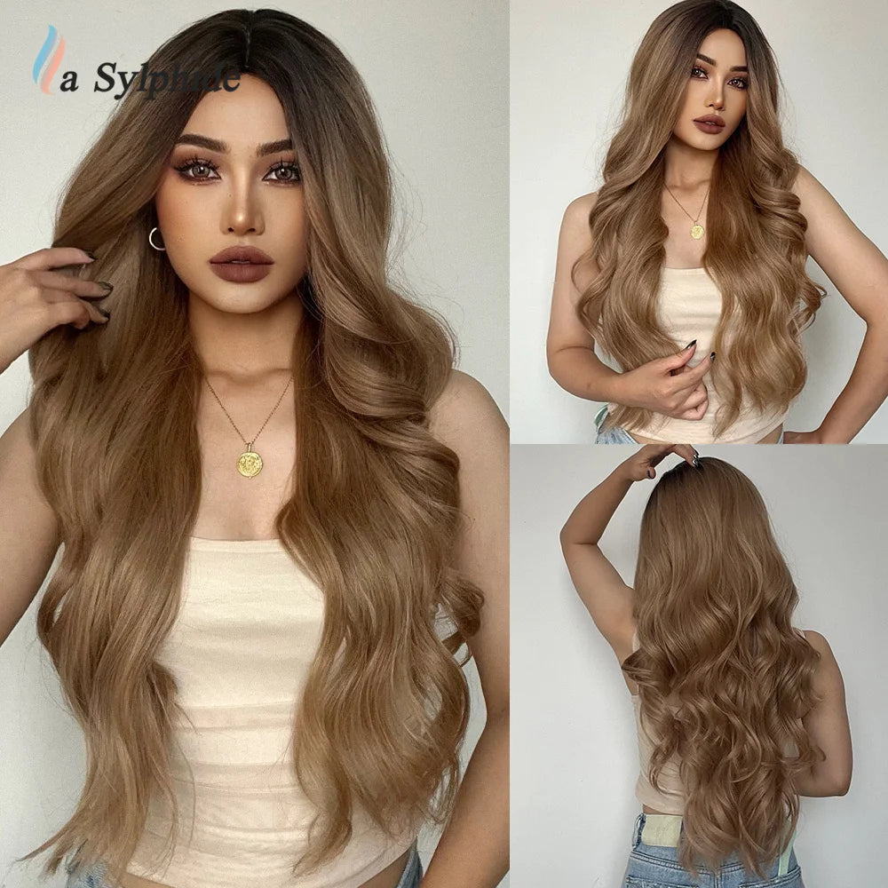 La Sylphide Langhaarperücke – hitzebeständig – für Cosplay, Halloween, Weihnachten