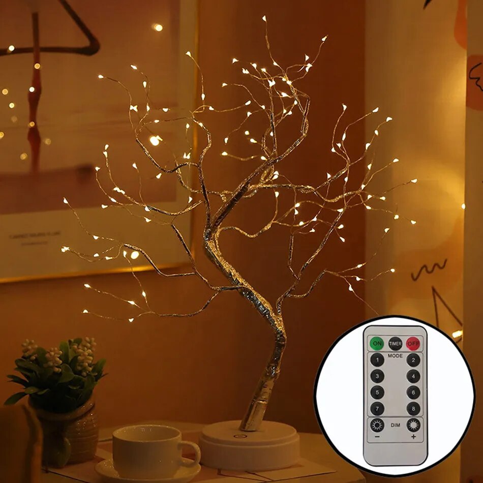 LED-Bonsai-Baum: Perfekte Beleuchtung für Zuhause & Partys - Entdecken Sie das einzigartige LED-Bonsai-Baumlicht mit flexiblen, verstellbaren Zweigen und hochwertigem Design. Ideal für Zuhause & Partys. - 136:944044570#With Remote control