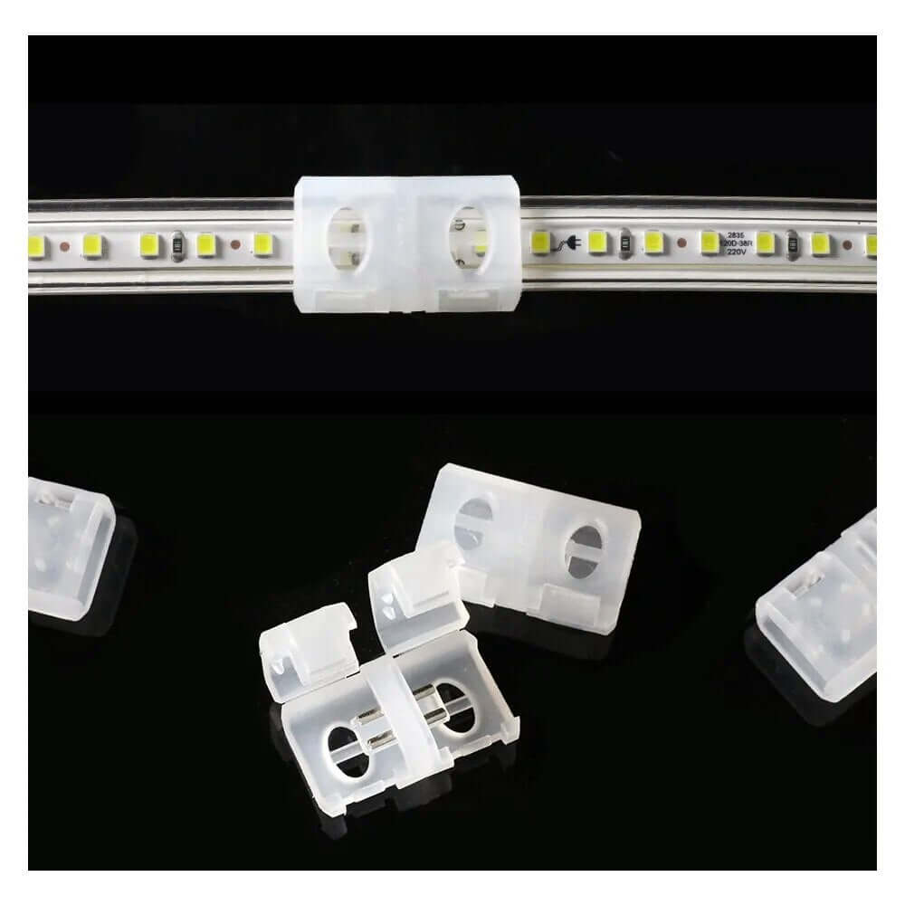 220V LED-Streifen 2835 -Zubehör: Schnelle und sichere Verbindung ohne Löten - Willkommen in der faszinierenden Welt der Beleuchtung mit unseren High Voltage 220V Safe LED Strip Lights! Kein Schweißen oder aufwendige Installationen. Einfache Verbindung mit