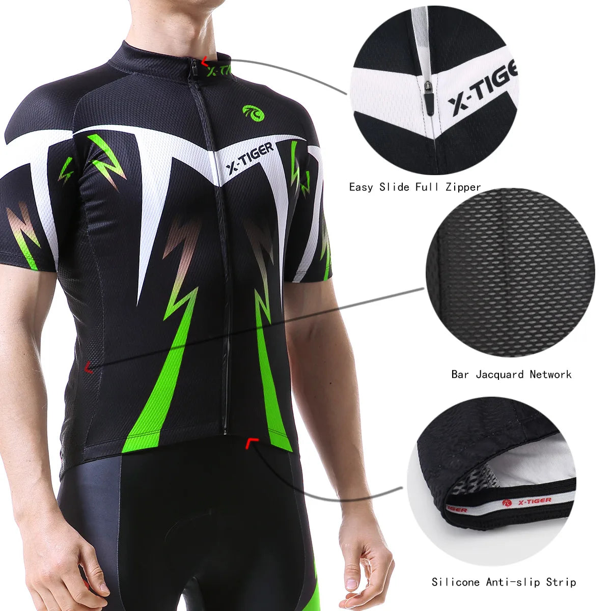 X-TIGER Radtrikot im Set: Perfekte Atmungsaktive Sommer-Sportbekleidung