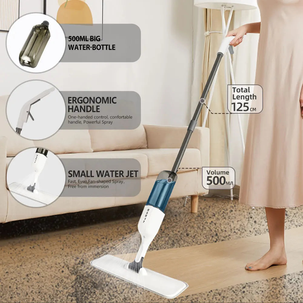 Serpillère vaporisateur pour un nettoyage efficace des sols – utilisation facile sans essorage