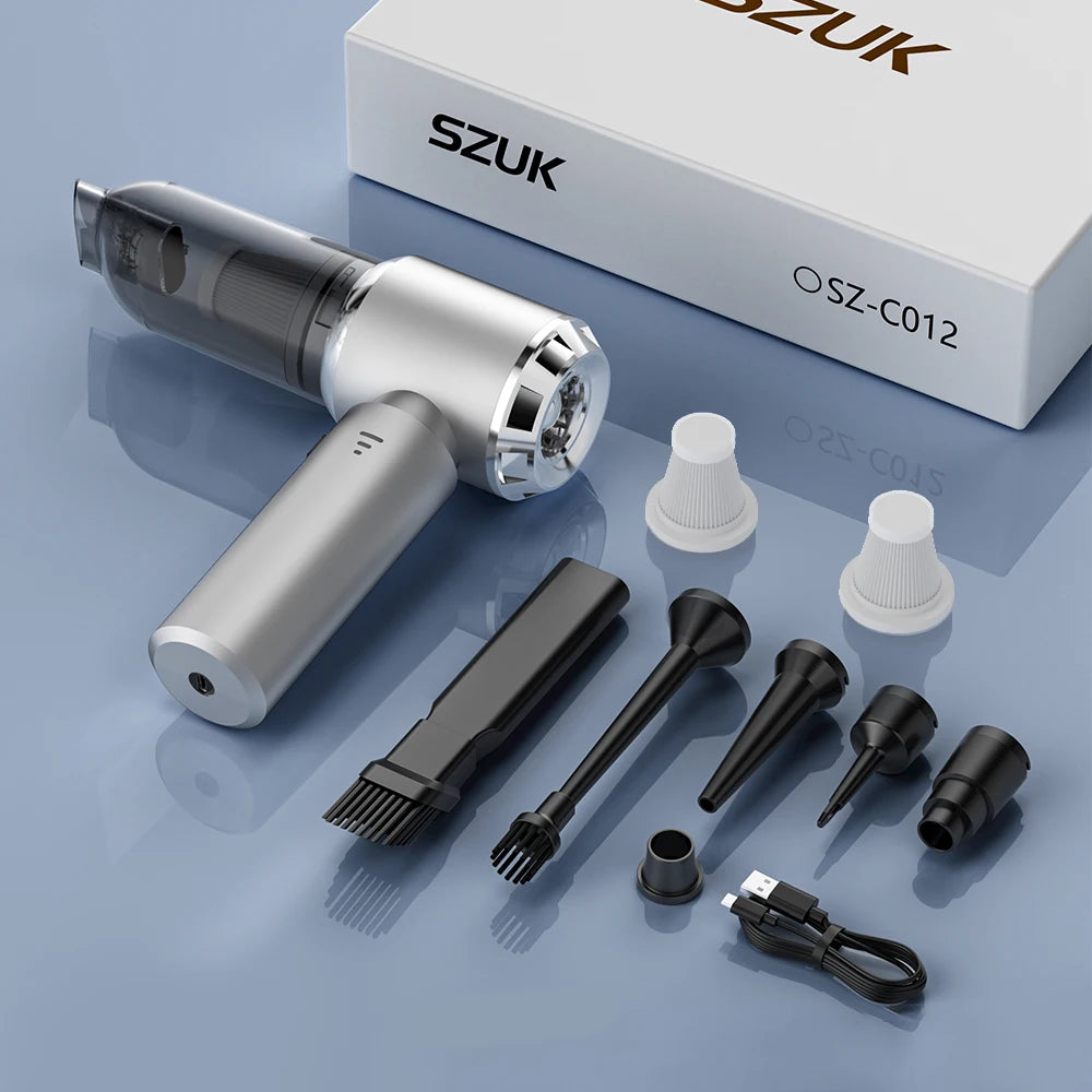 SZUK Mini Staubsauger für's Auto – Wireless Mini Handheld mit Brushless Power