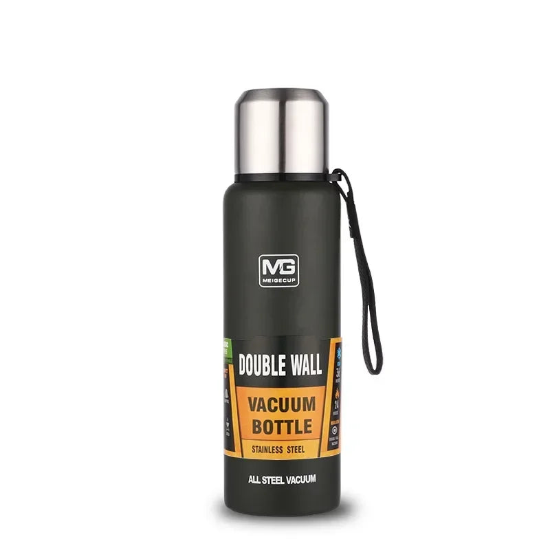 UPORS Edelstahl Vakuumflasche mit Trageschlaufe 500-1500ml für Herren
