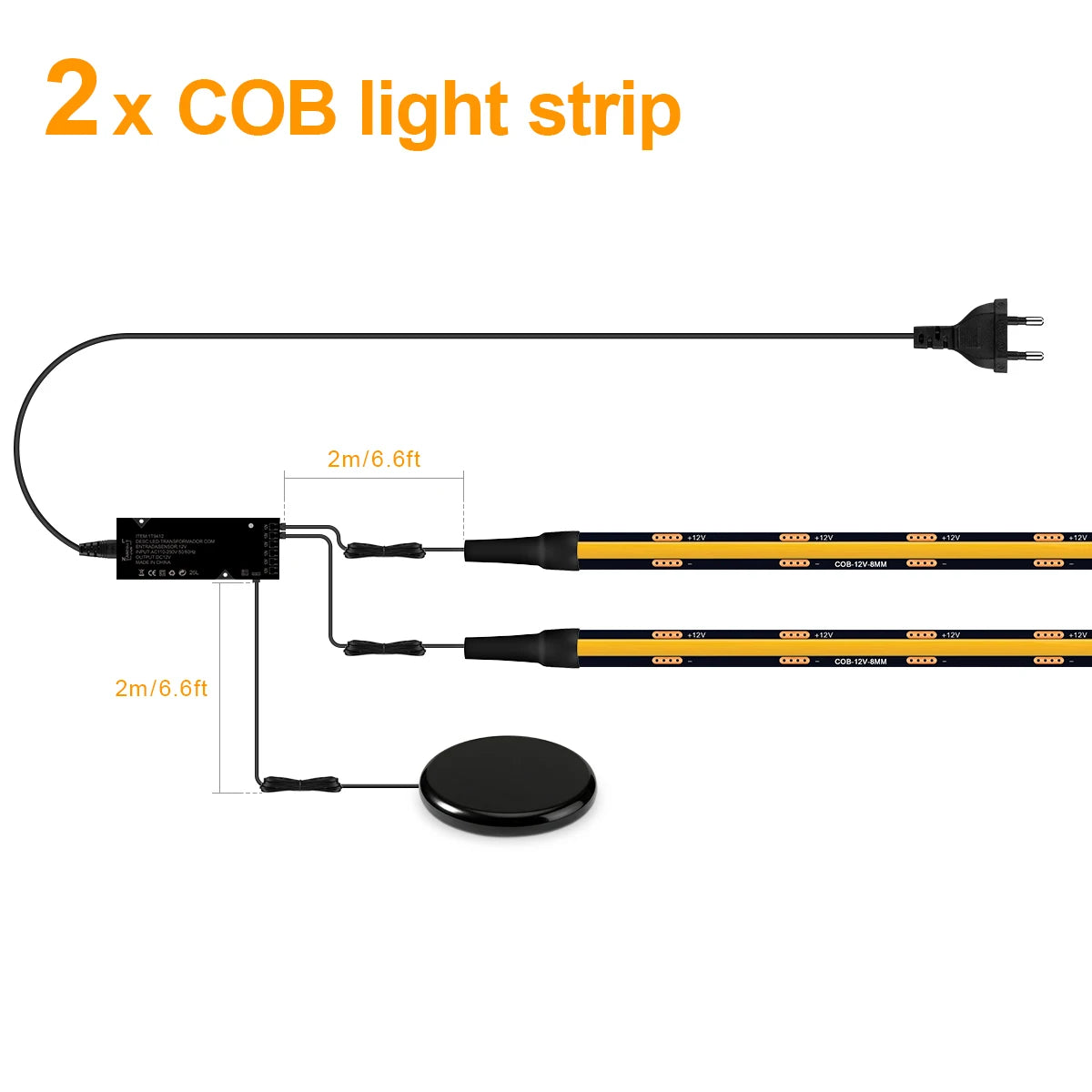 Touch dimmbare LED Lichtleiste mit schwarzem PCB für Holzpaneele