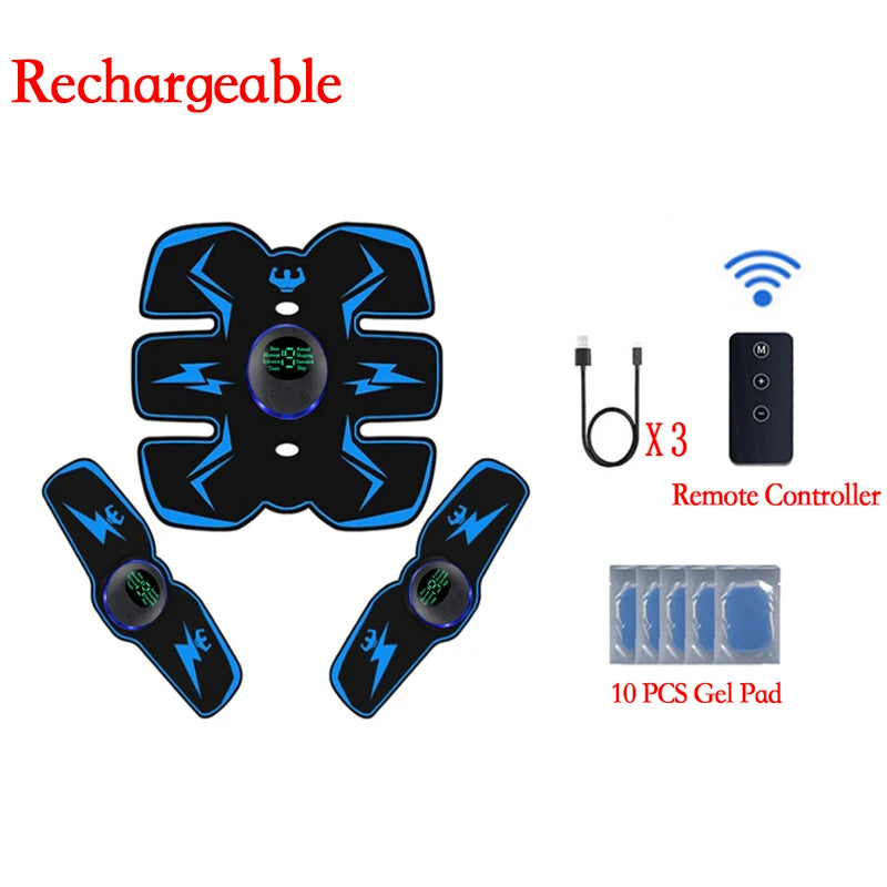 Remote-controlled EMS muscle stimulator for abdominal training and slimming