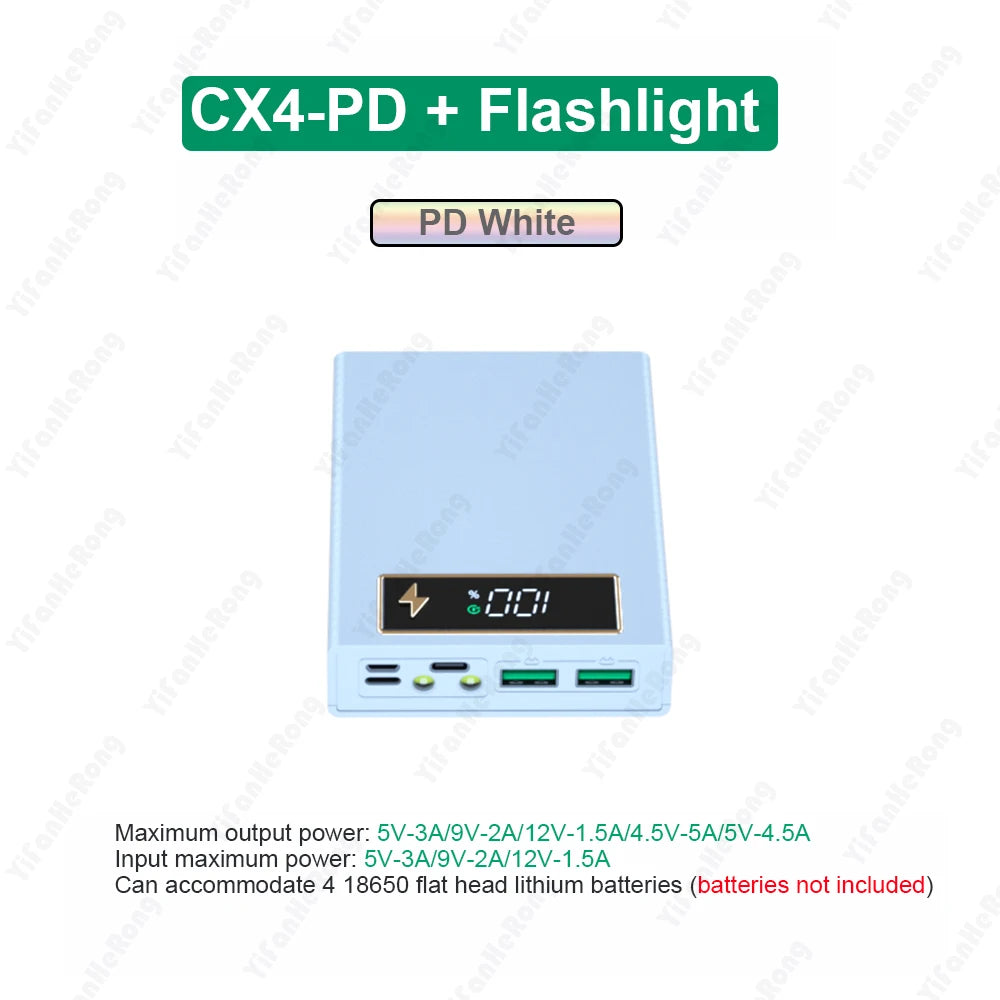 Power Bank Case für mobile Energieversorgung – sofort nutzbar dank LCD-Anzeige und abnehmbarem Design