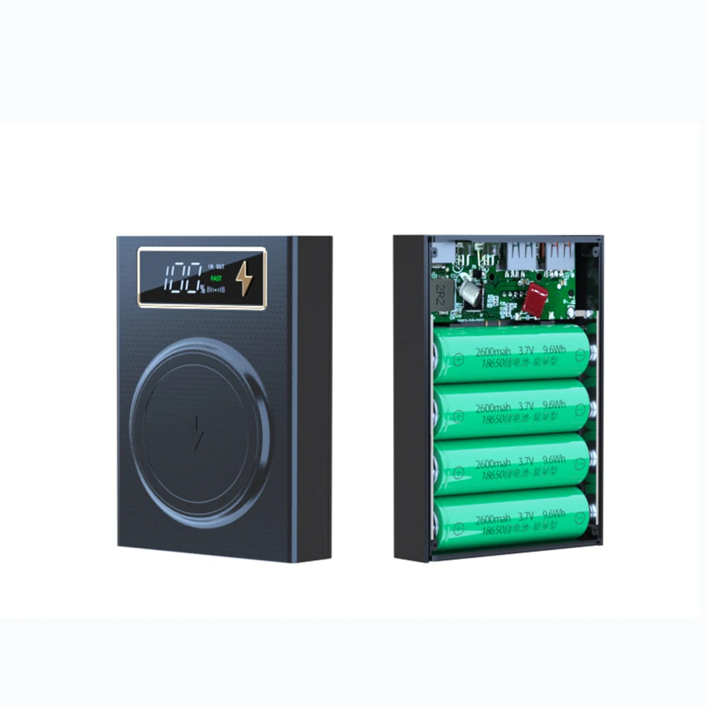 Power Bank Case für mobile Energieversorgung – sofort nutzbar dank LCD-Anzeige und abnehmbarem Design
