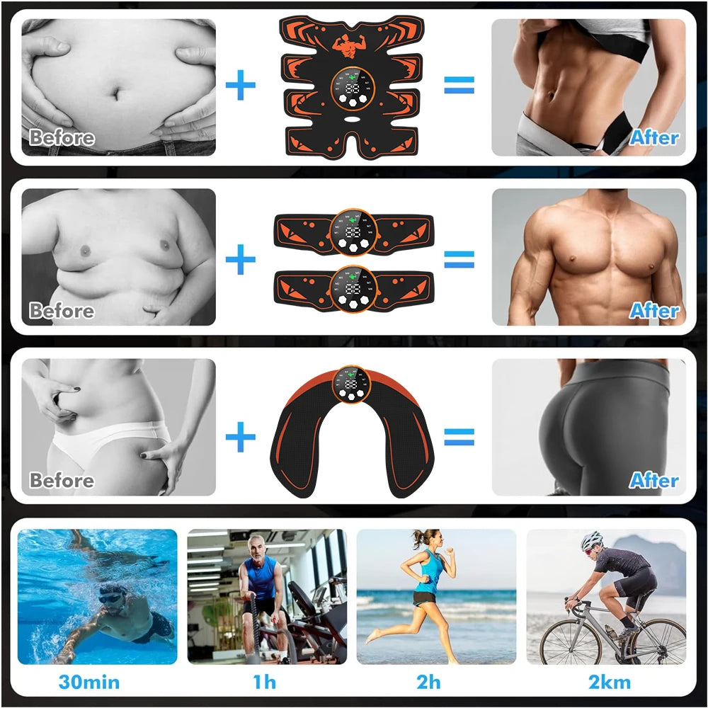 Stimolatore muscolare EMS per allenamento addominale e snellimento