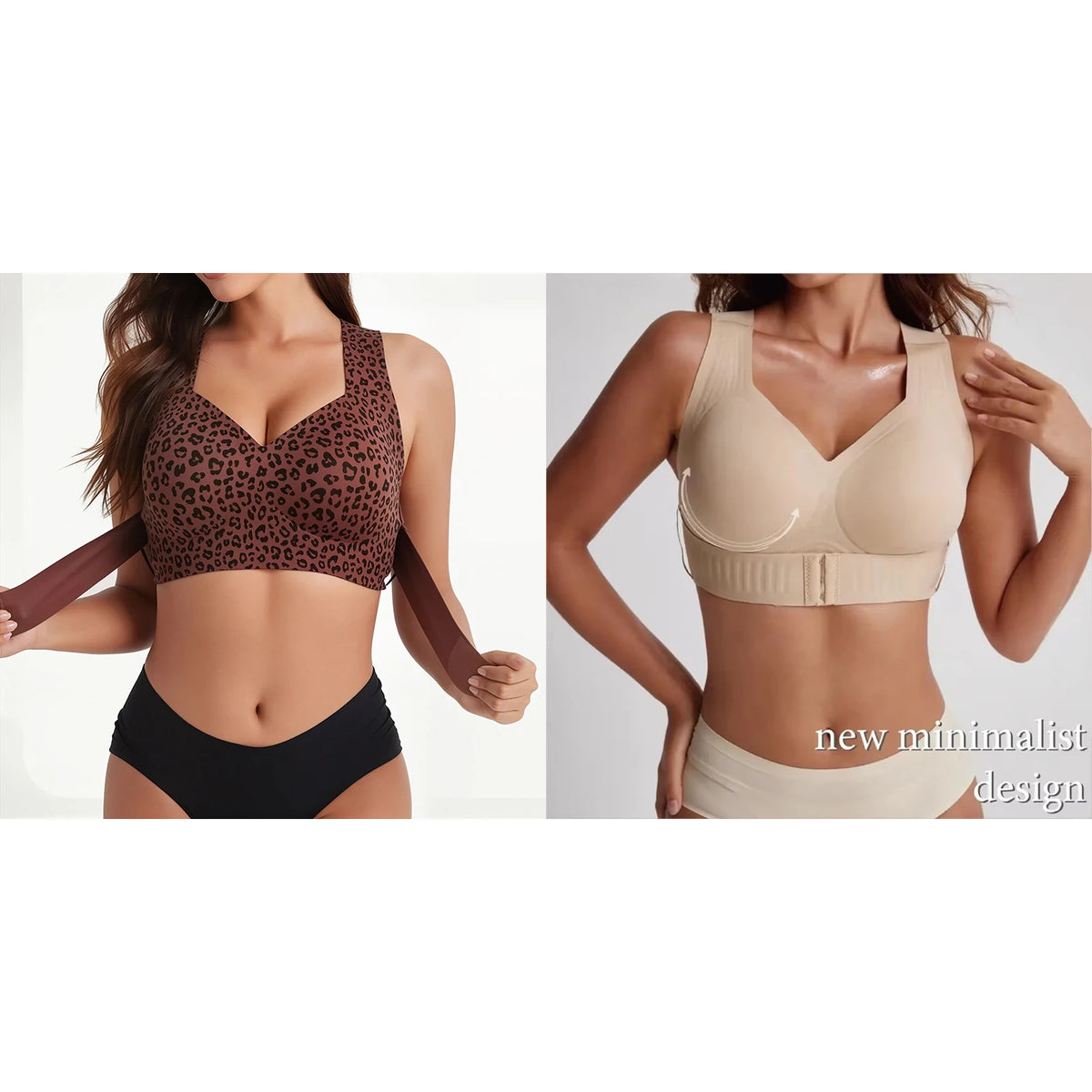 Nahtloser Damen-Sport-BH mit Jelly-Streifen und Haltungskorrektur