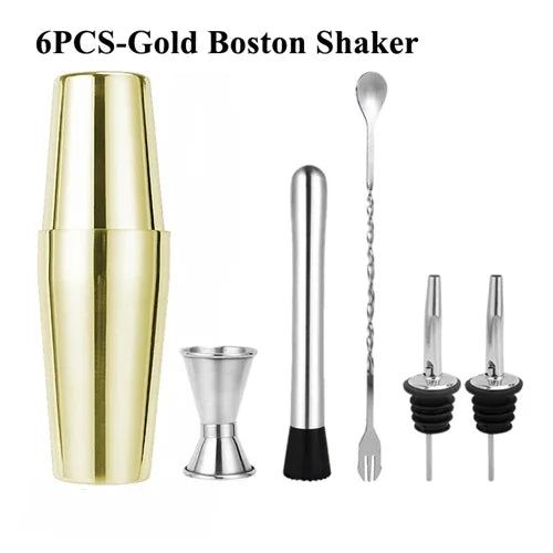Cocktail Shaker Set 1–33 Teile – Profi Barkeeper-Set mit Rezeptbuch & Barständer