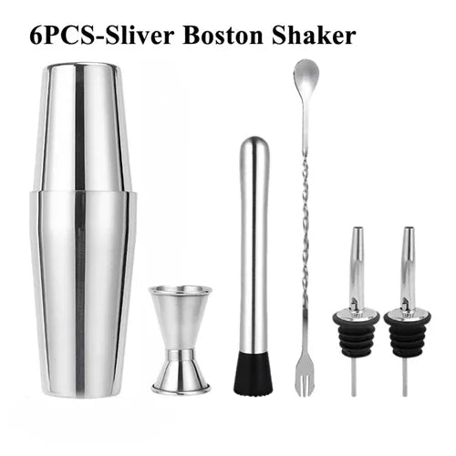 Cocktail Shaker Set 1–33 Teile – Profi Barkeeper-Set mit Rezeptbuch & Barständer