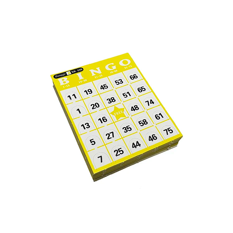 Push-up Bingo Karten Set für Bingo-Spiele – 540 Karten in 9 Farben mit Nummern 01-75