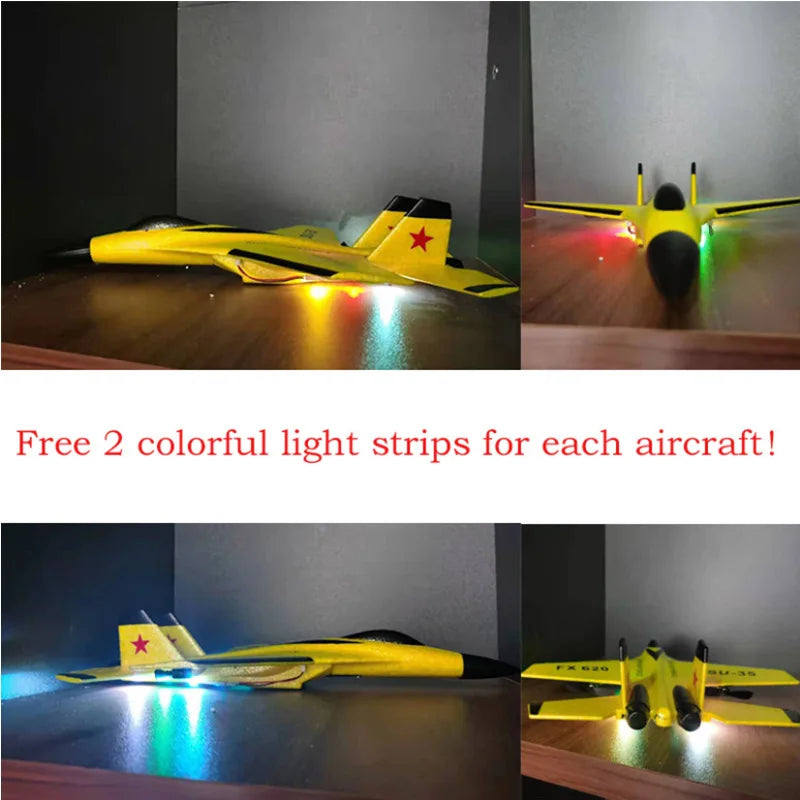 FX-620 SU-35 Avion télécommandé RC 2.4G Avion de chasse télécommandé Avion planeur Jouets en mousse EPP Cadeau pour enfants