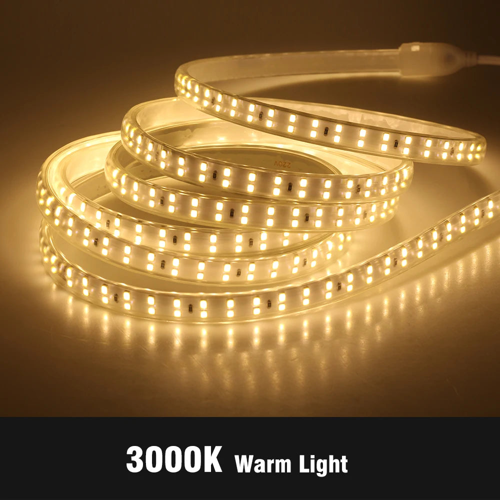 Flexible 220V 180ledm smd2835 outdoor waterproof LED strip light