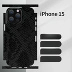 Luxury Leather Grain Wrap Phone Back Sticker skin For iPhone17 16  15 14 13 promax 13mini 12promax Film Skin