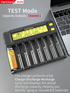 Li-Ion 18650 / 21700 – Ladegerät mit automatischer Batterietyp-Erkennung und LCD-Display