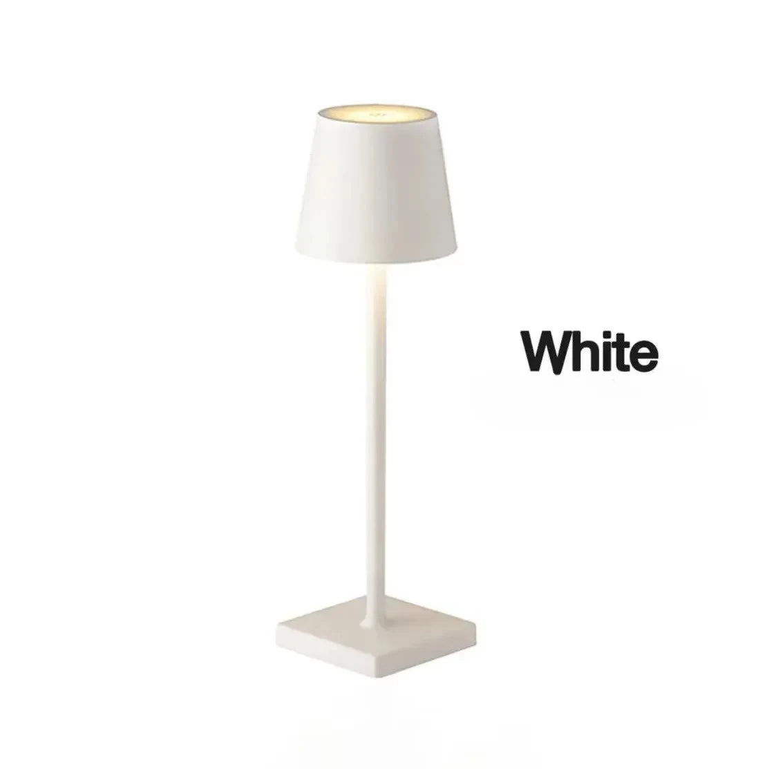 Led touch sensor table lamp with stepless dimming and three color modes