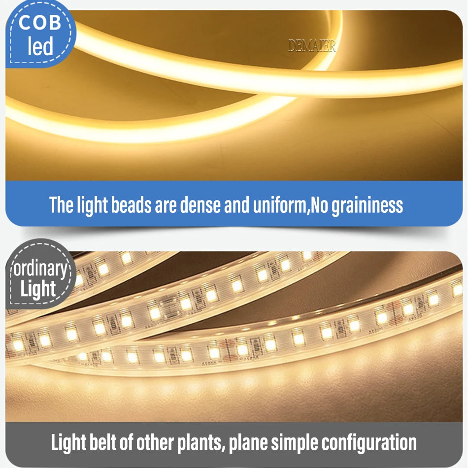 COB LED Lichtleiste – Helles Licht für Ihre Arbeits- und Dekorationsprojekte -Warmweiss