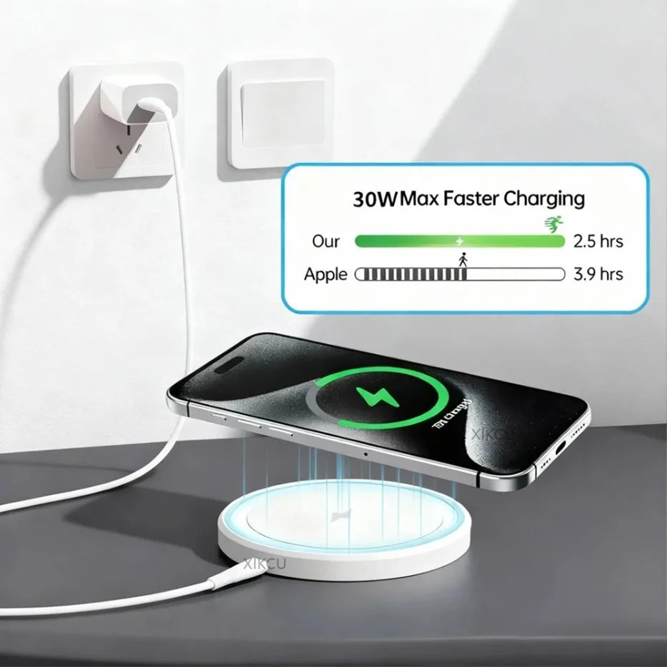 Wireless Charger für Telefone – magnetisches Laden mit Type-C Anschluss