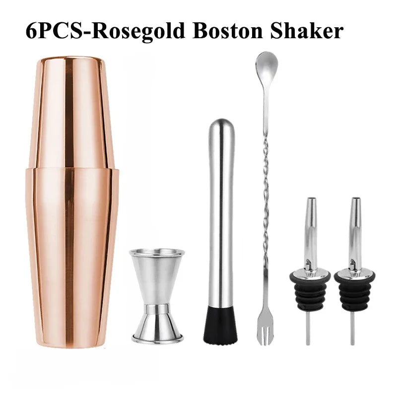Cocktail Shaker Set 1–33 Teile – Profi Barkeeper-Set mit Rezeptbuch & Barständer