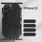 Luxury Leather Grain Wrap Phone Back Sticker skin For iPhone17 16  15 14 13 promax 13mini 12promax Film Skin