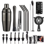 Cocktail Shaker Set 20PCS Bartender Kit with Stand Mixology Bar Set Drink Mixer Set with Essential Accessory Tool Recipe Booklet