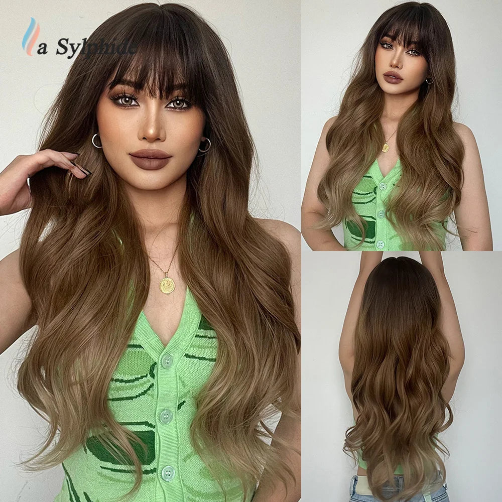 La Sylphide Langhaarperücke – hitzebeständig – für Cosplay, Halloween, Weihnachten