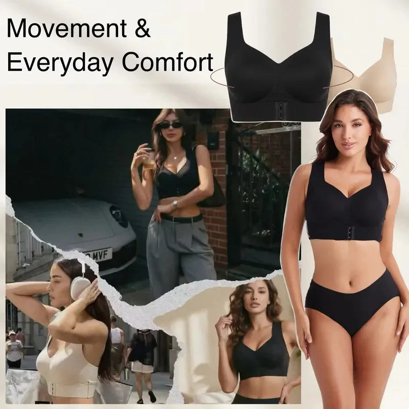 Nahtloser Damen-Sport-BH mit Jelly-Streifen und Haltungskorrektur