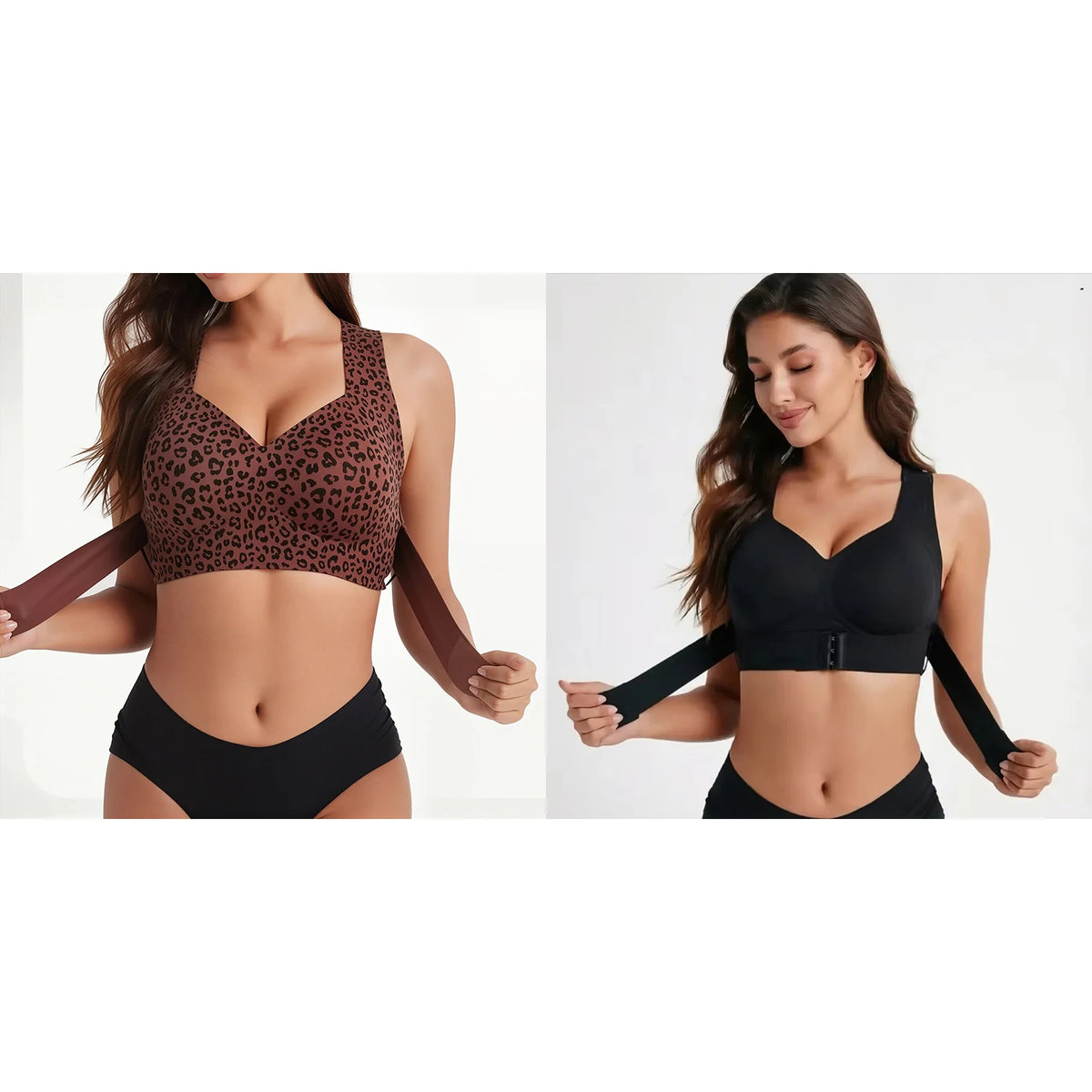 Nahtloser Damen-Sport-BH mit Jelly-Streifen und Haltungskorrektur