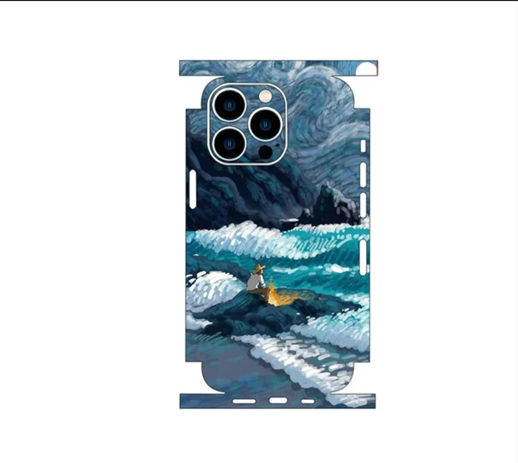 ALUMIA-SKIN – Bunte Universe Astronaut Hydrogel Skin für iPhone 11-17 Pro Max
