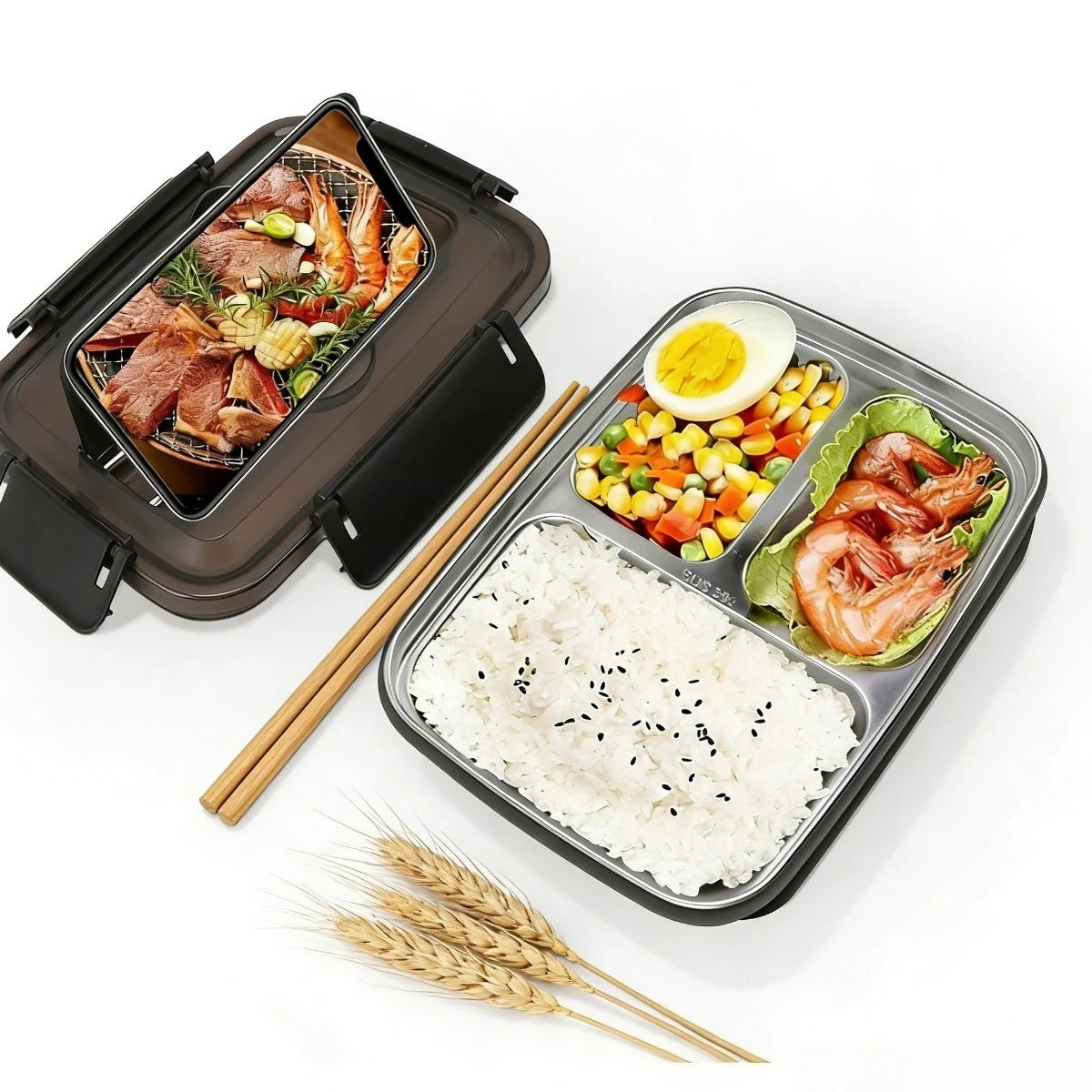 Lunchbox für Schule und Büro – auslaufsicherer Edelstahlbehälter