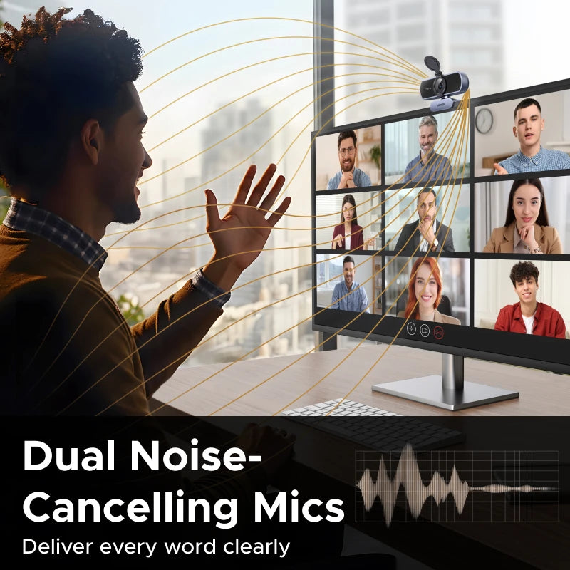 4K Webcam für Videokonferenzen – klare Bilder ohne Verzögerung