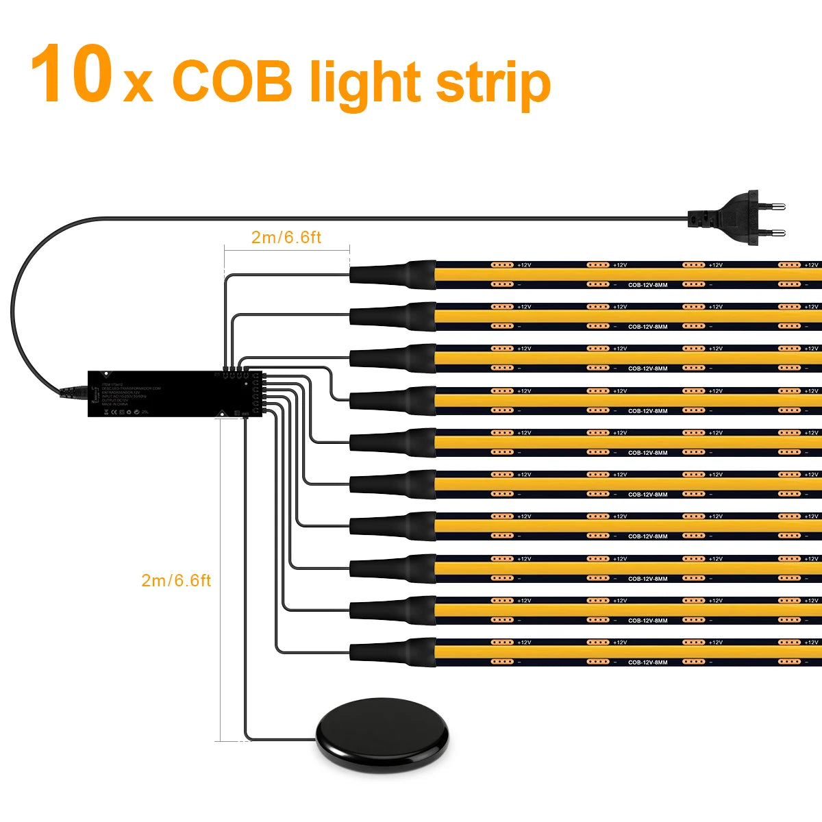 Touch dimmbare LED Lichtleiste mit schwarzem PCB für Holzpaneele