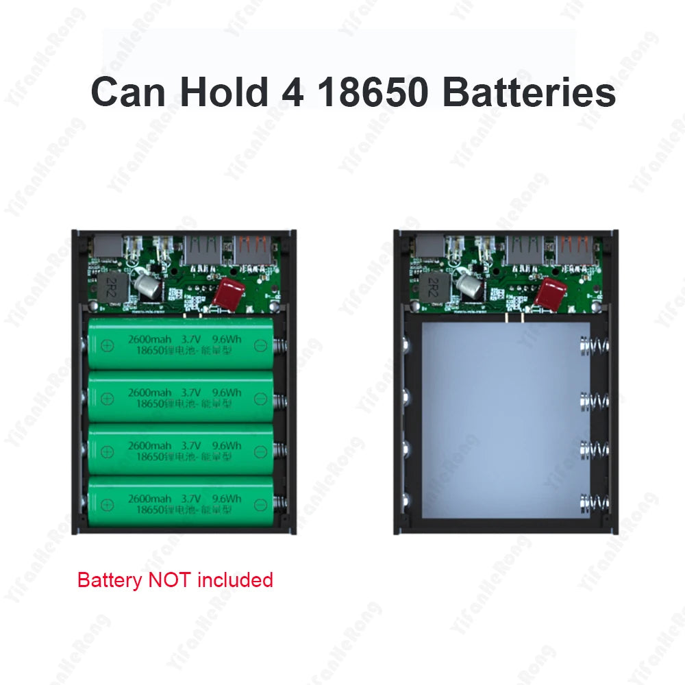 Power Bank Case für mobile Energieversorgung – sofort nutzbar dank LCD-Anzeige und abnehmbarem Design