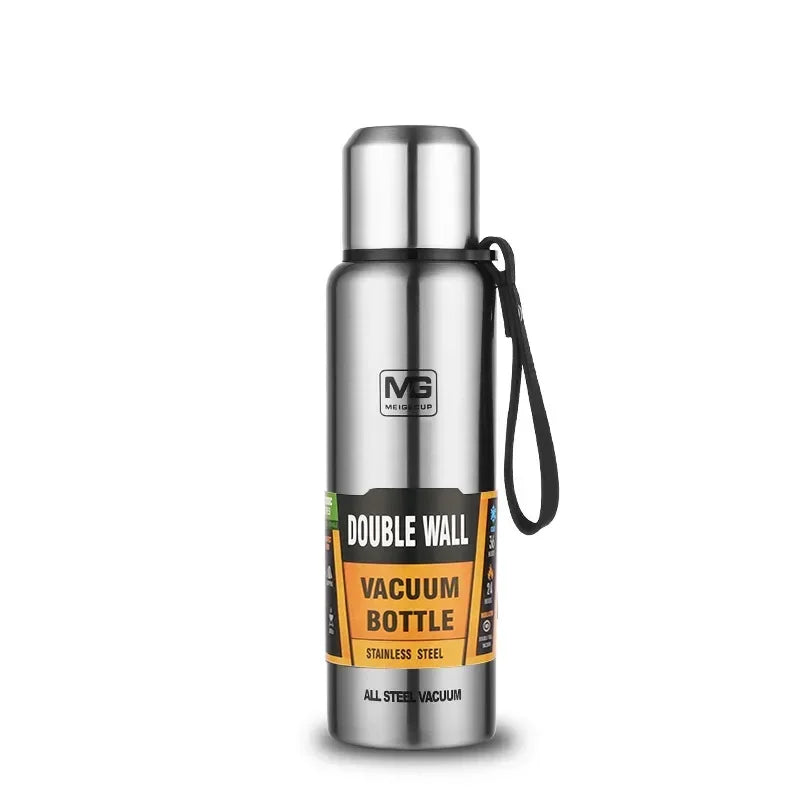 UPORS Edelstahl Vakuumflasche mit Trageschlaufe 500-1500ml für Herren