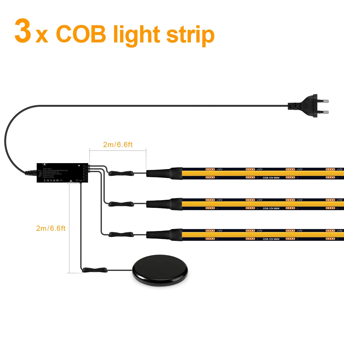 Touch dimmbare LED Lichtleiste mit schwarzem PCB für Holzpaneele