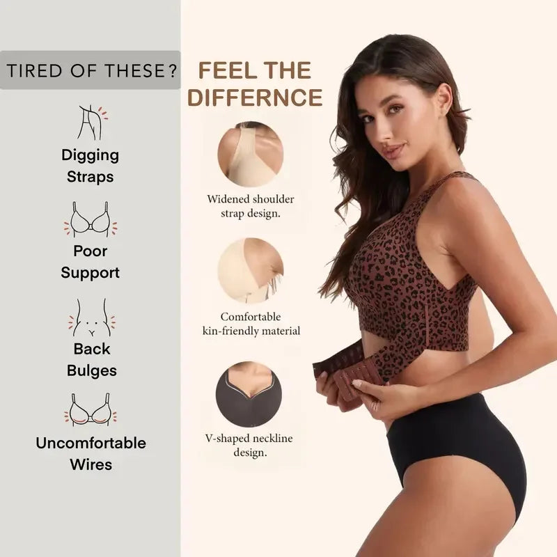 Nahtloser Damen-Sport-BH mit Jelly-Streifen und Haltungskorrektur