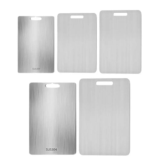 Planche à découper en acier inoxydable titane – double face, résistante aux rayures et hygiénique