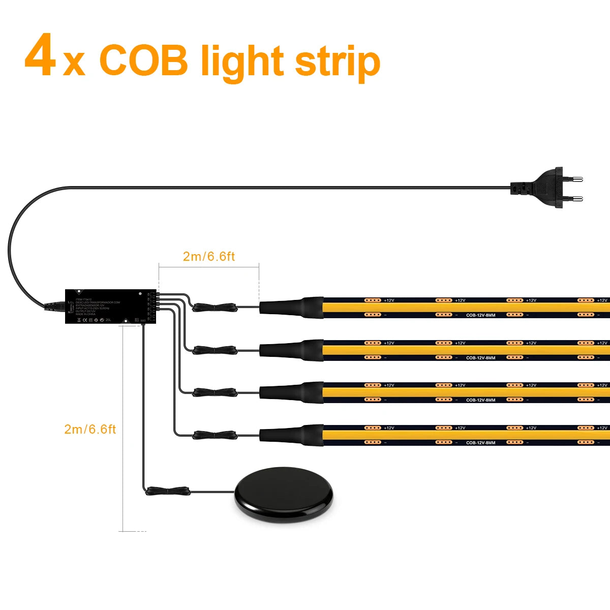 Touch dimmbare LED Lichtleiste mit schwarzem PCB für Holzpaneele