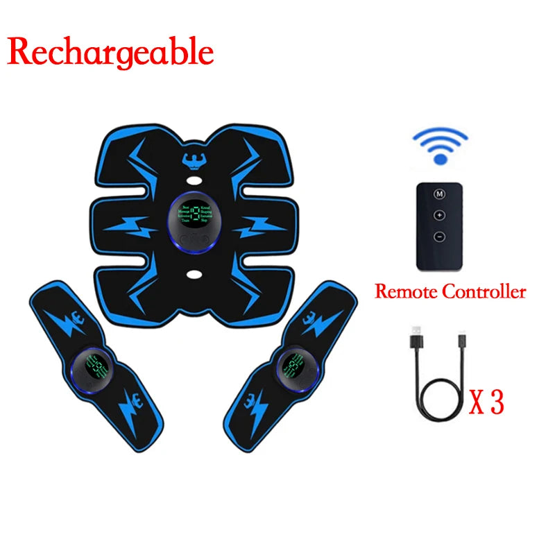 Remote-controlled EMS muscle stimulator for abdominal training and slimming
