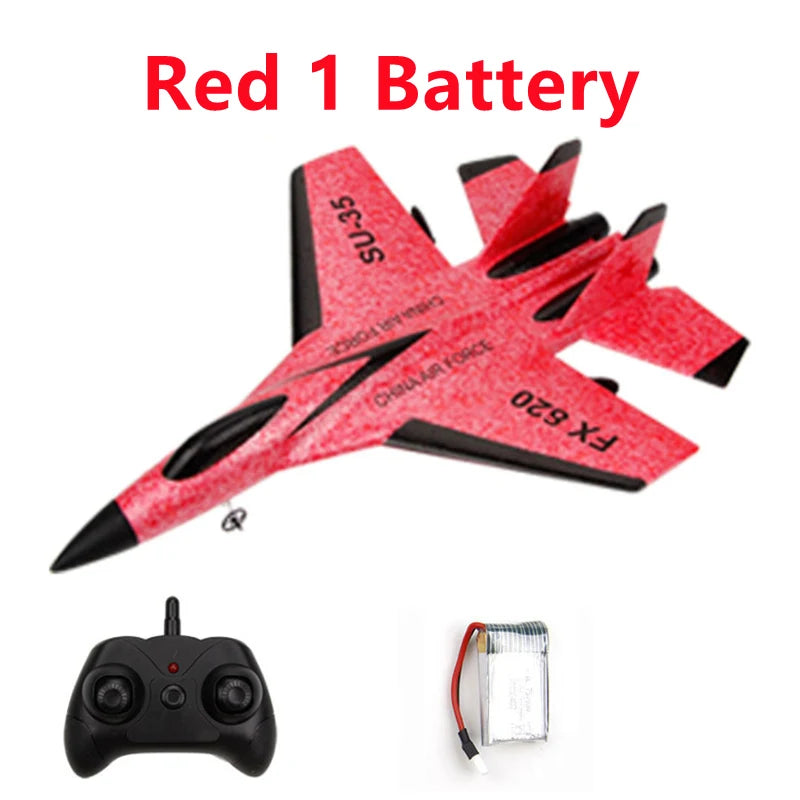 FX-620 SU-35 Avion télécommandé RC 2.4G Avion de chasse télécommandé Avion planeur Jouets en mousse EPP Cadeau pour enfants
