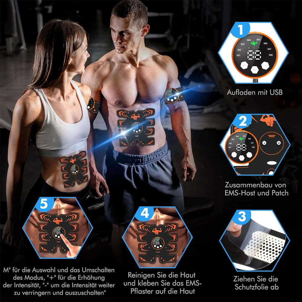 Stimolatore muscolare EMS per allenamento addominale e snellimento