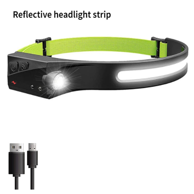 USB wiederaufladbare LED Stirnlampe mit Induktionssensor für Kinder und Outdoor