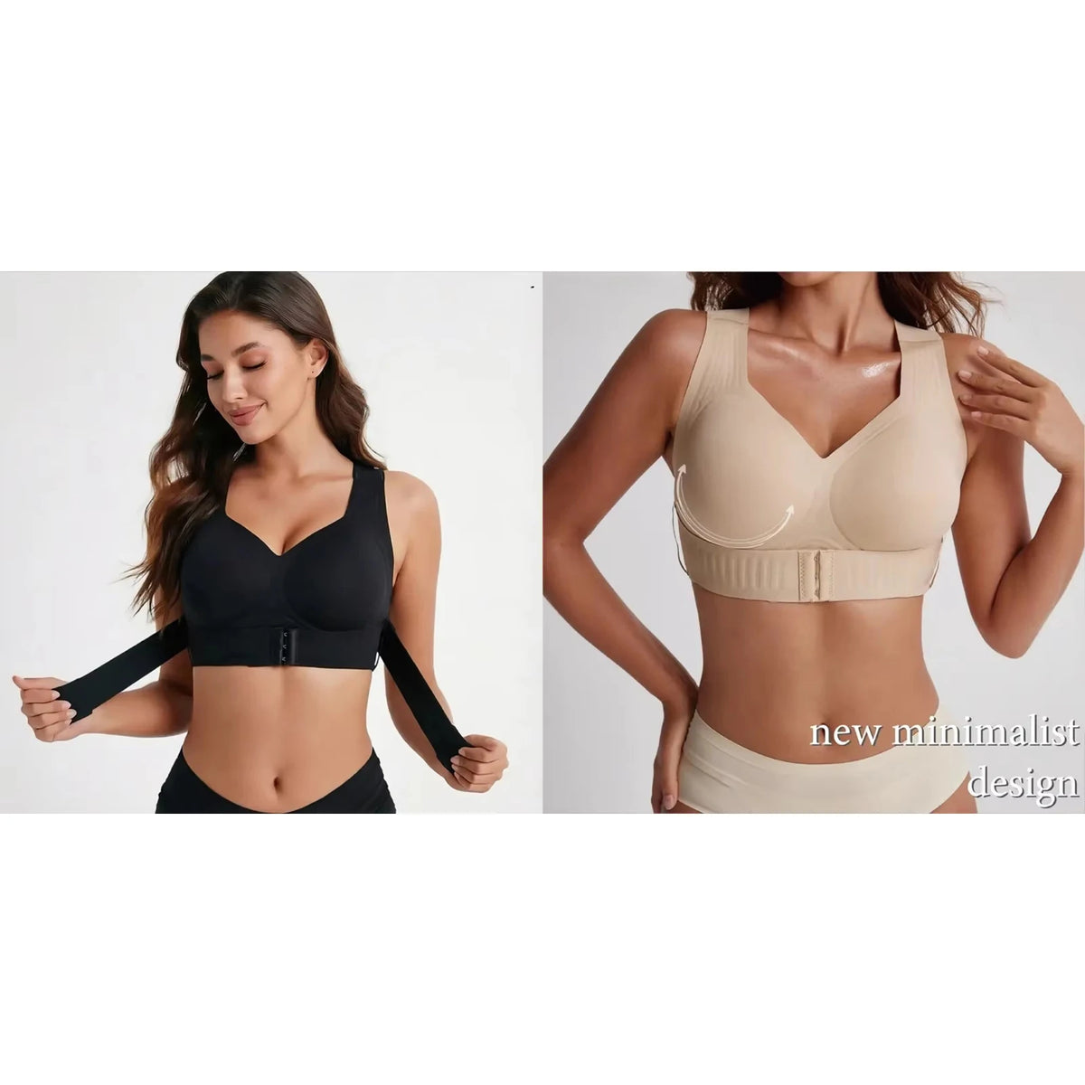 Nahtloser Damen-Sport-BH mit Jelly-Streifen und Haltungskorrektur
