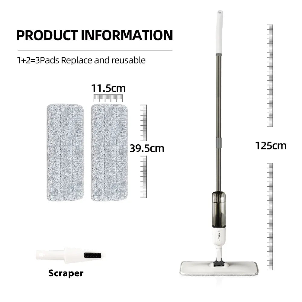 Spray-Mopp für effiziente Bodenreinigung – einfache Handhabung ohne Wringfunktion