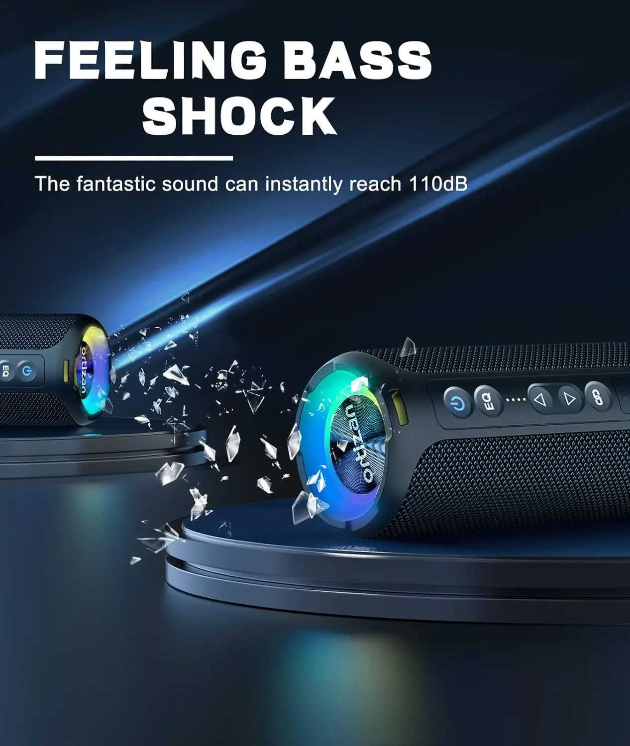 Altoparlante Bluetooth per ascoltare musica senza fili – impermeabile IPX7