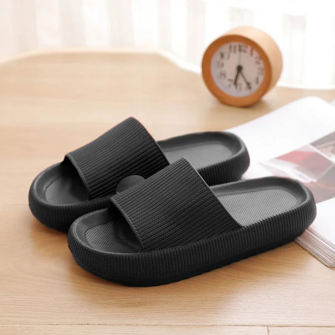 Womens EVA thick platform indoor bathroom slippers