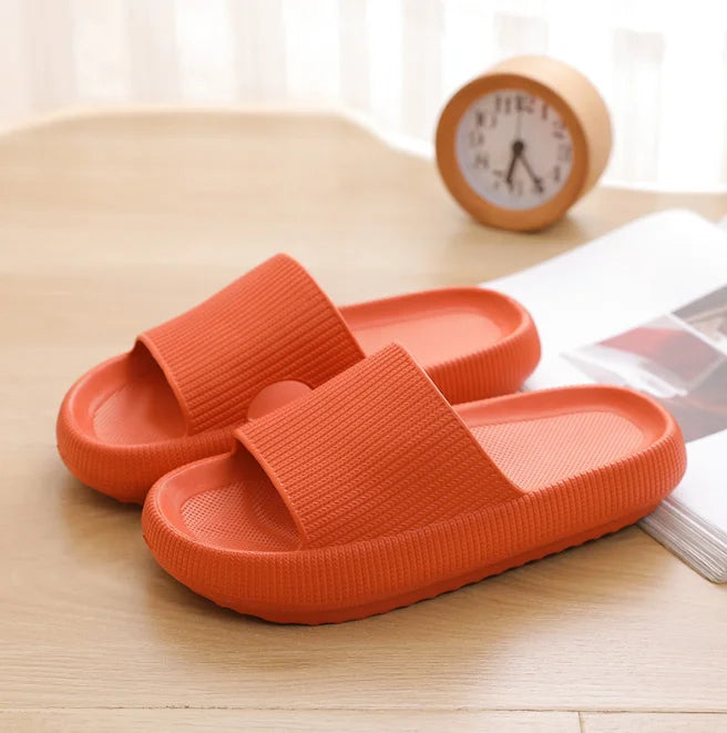 Womens EVA thick platform indoor bathroom slippers