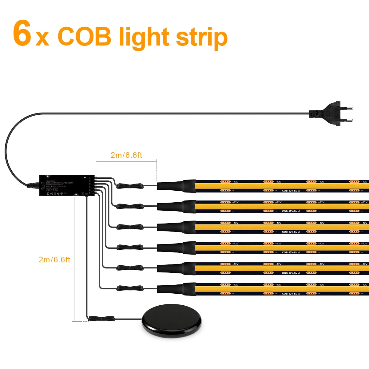 Touch dimmbare LED Lichtleiste mit schwarzem PCB für Holzpaneele
