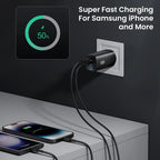 Quick Charger für Smartphones, Tablets und Laptops – 65 W mit GaN-Technologie und 3 Ladeports